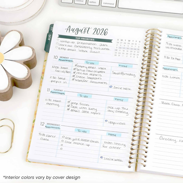 2026-27 Soft Cover Planner, 5.5" x 8.25" | Bows - bloom daily planners