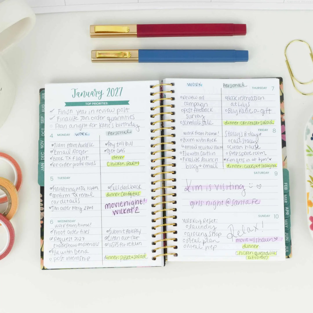 2026-27 Soft Cover Planner, 4" x 6" | Blooming Wildly - bloom daily planners