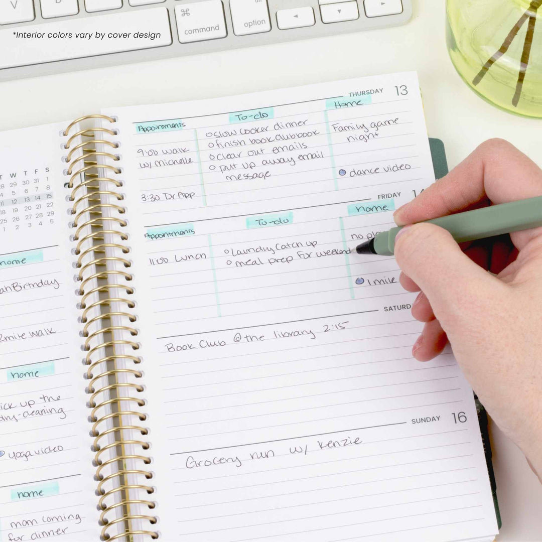 2026–27 Soft Cover Planner, 5.5" x 8.25" | Painted Peonies - bloom daily planners