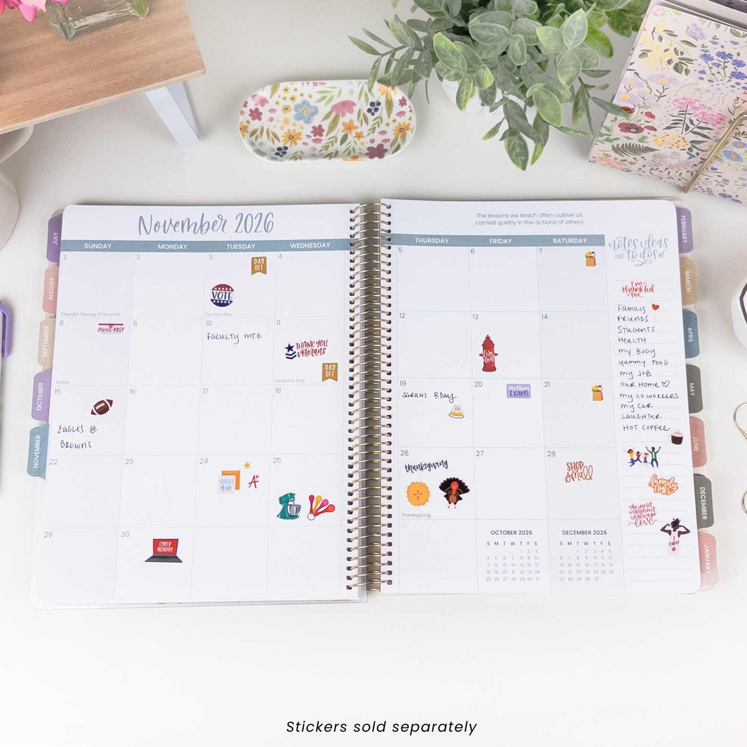 2026-27 Teacher Planner | Cool Tones | Interchangeable Cover - bloom daily planners