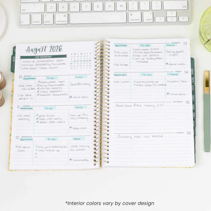 2026–27 Soft Cover Planner, 5.5" x 8.25" | Wildflower Mountainside - bloom daily planners