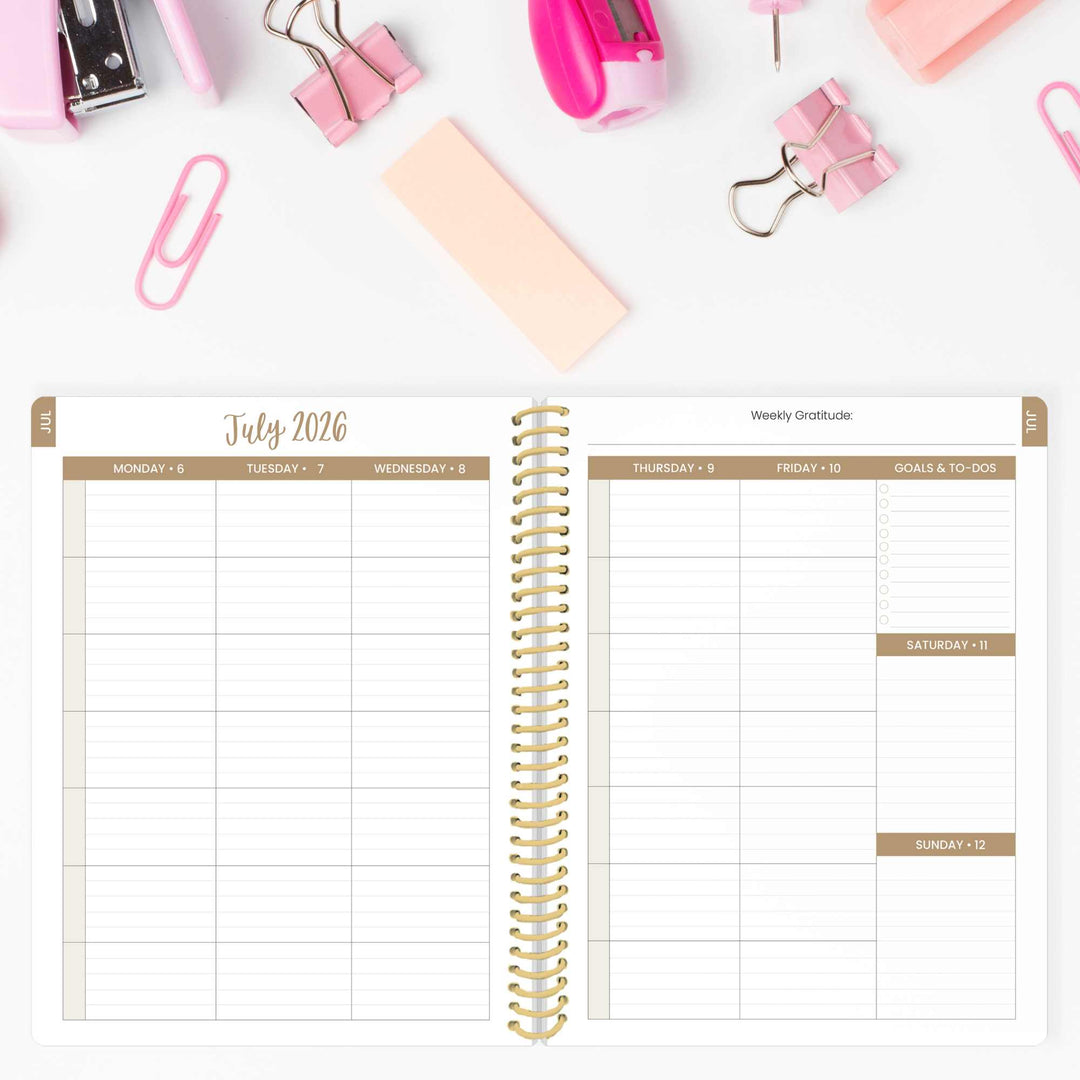 2026–27 Daisy Column Academic Planner, 7" x 9" | Bows - bloom daily planners