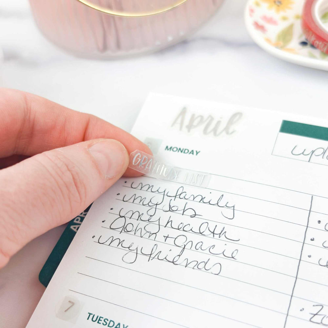 Planner Stickers | Calendar Essentials | Iridescent Foil on Clear - bloom daily planners