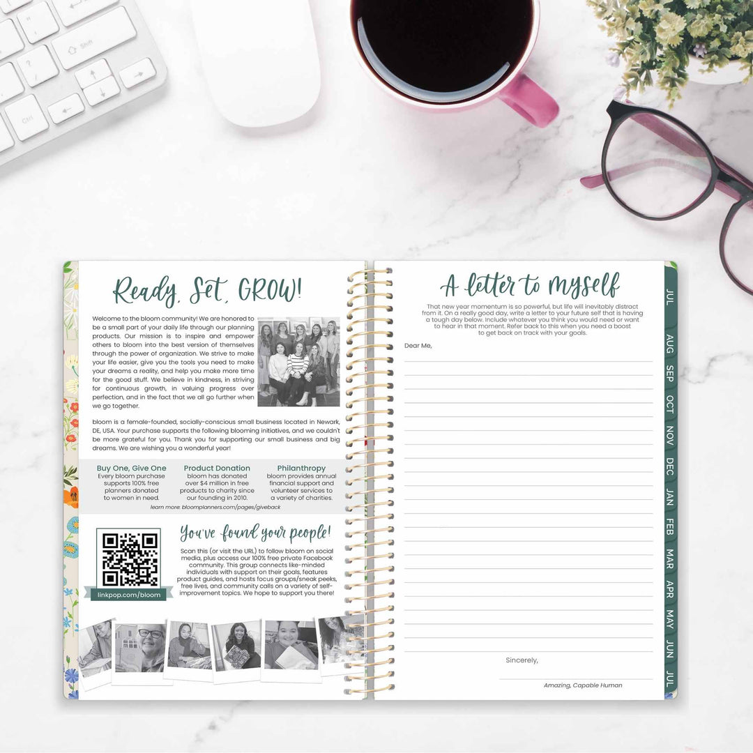 2026–27 Soft Cover Planner, 5.5" x 8.25" | Garden Party - bloom daily planners