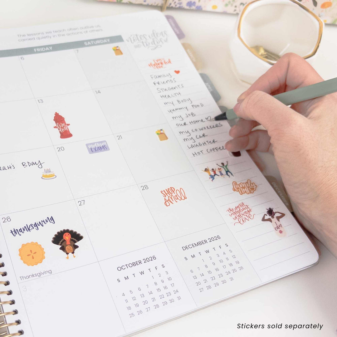 2026-27 Teacher Planner | Cool Tones | Interchangeable Cover - bloom daily planners