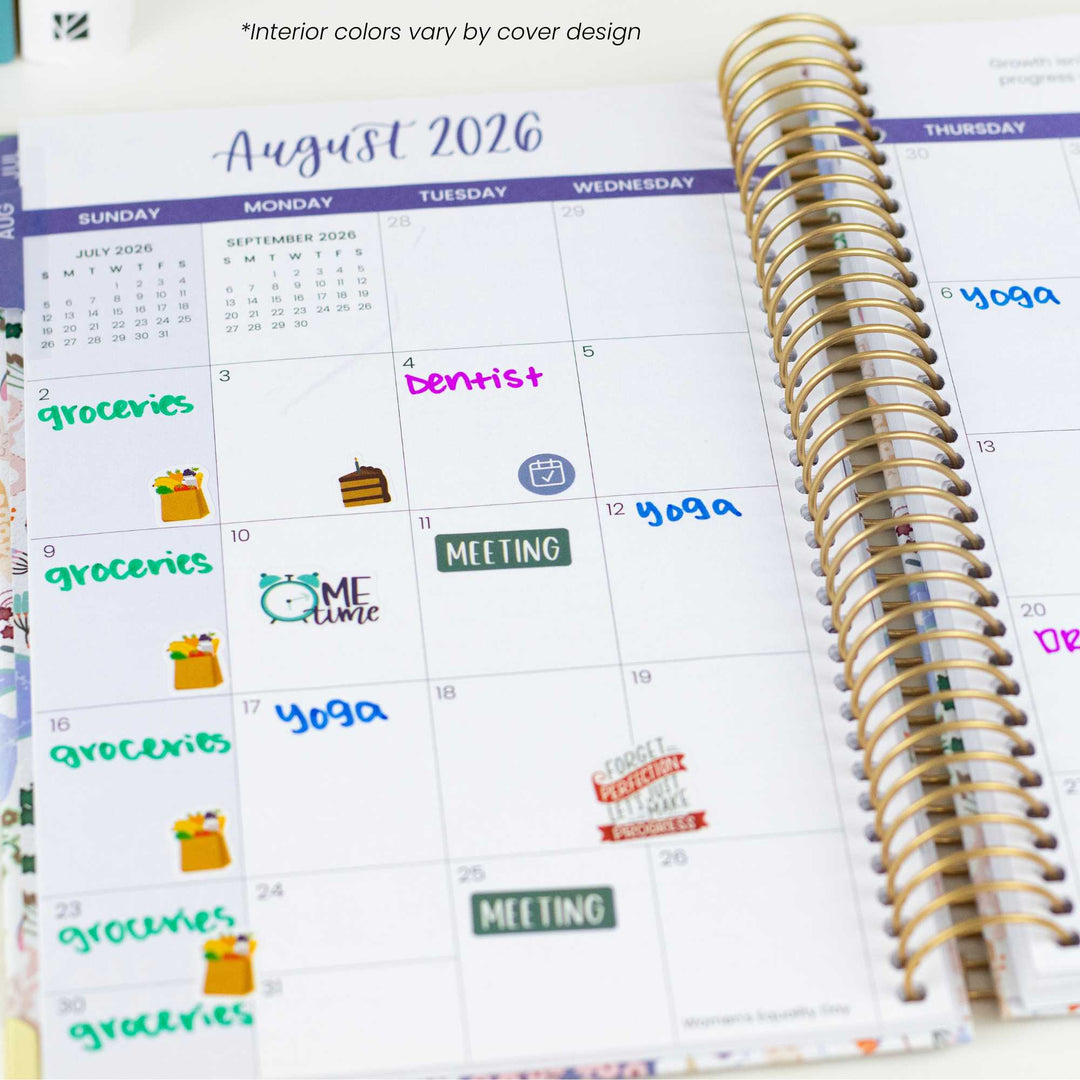 2026-27 Hard Cover Planner, 5.5" x 8.25" | Purple Linen - bloom daily planners