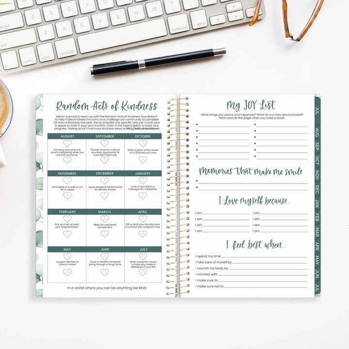 2026-27 Soft Cover Planner, 5.5" x 8.25" | Boho Greenery - bloom daily planners