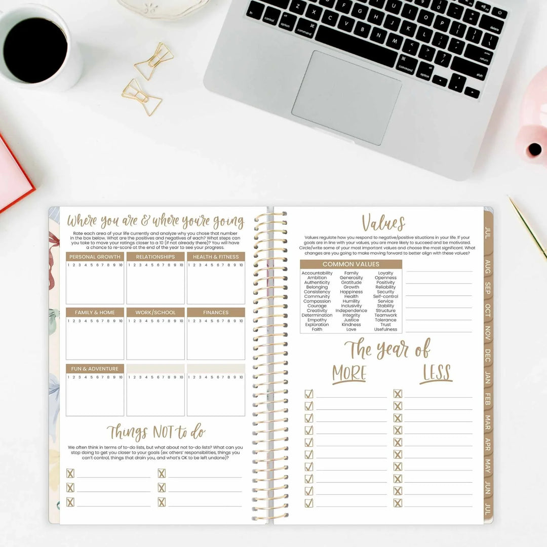 2026-27 Soft Cover Planner, 5.5" x 8.25" | Bows - bloom daily planners