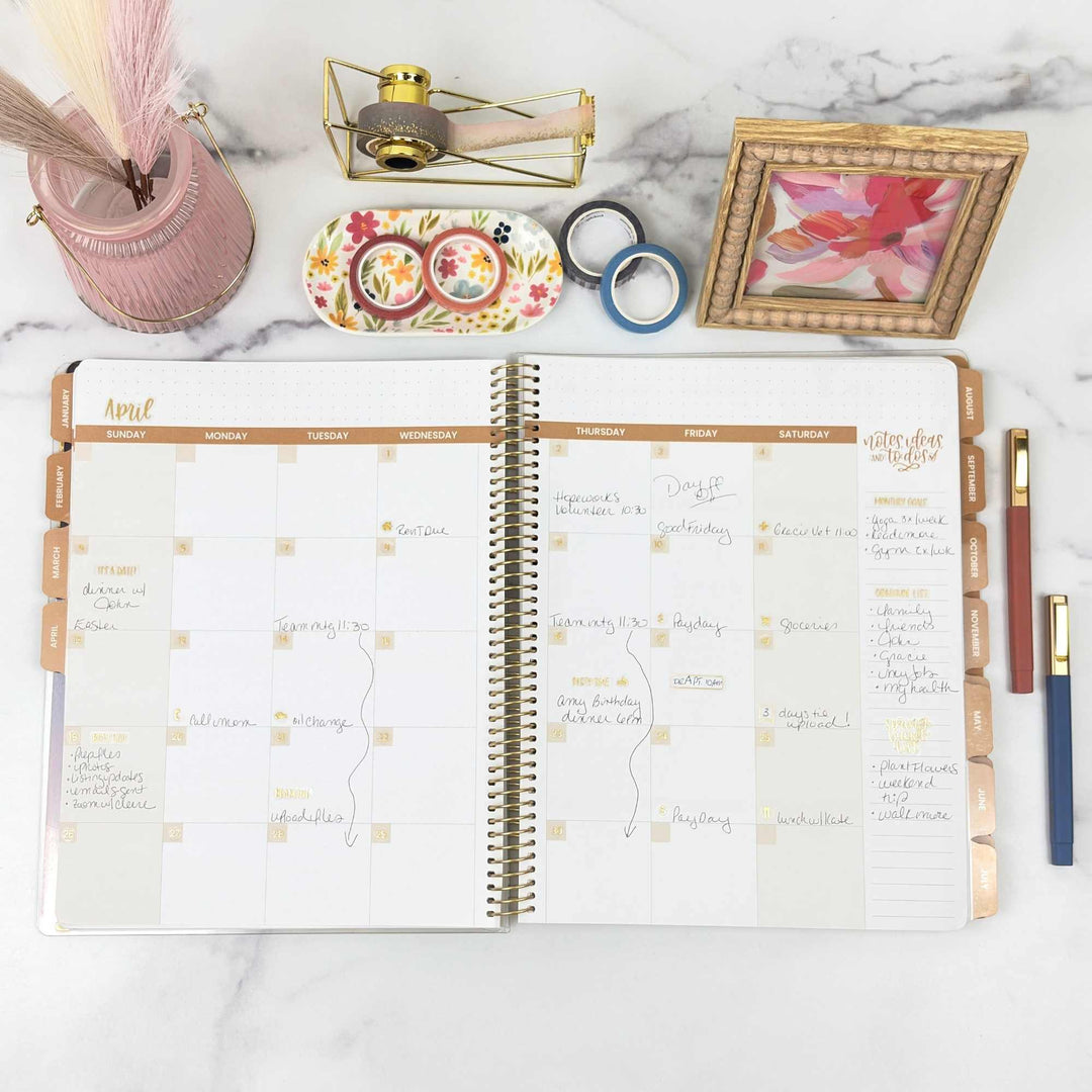 Planner Stickers | Calendar Essentials | Gold Foil on Clear - bloom daily planners