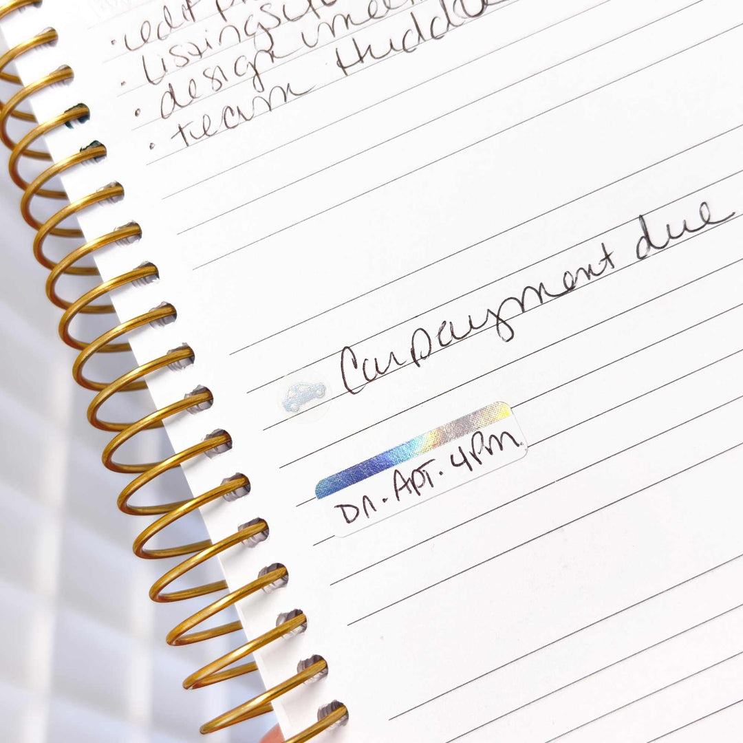 Planner Stickers | Calendar Essentials | Iridescent Foil on Clear - bloom daily planners