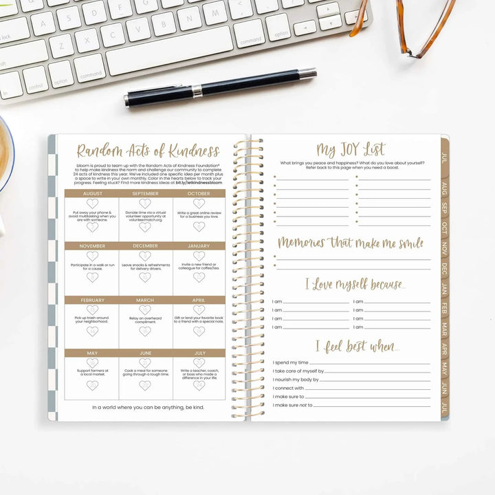 2026–27 Soft Cover Planner, 5.5" x 8.25" | Checkered - bloom daily planners