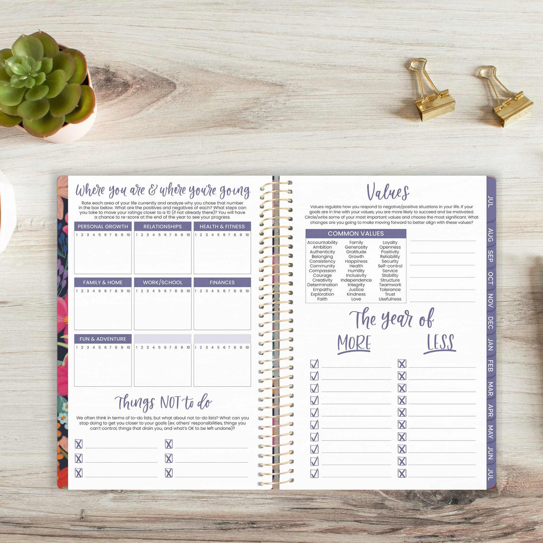 2026–27 Soft Cover Planner, 5.5" x 8.25" | Floral Fiesta - bloom daily planners