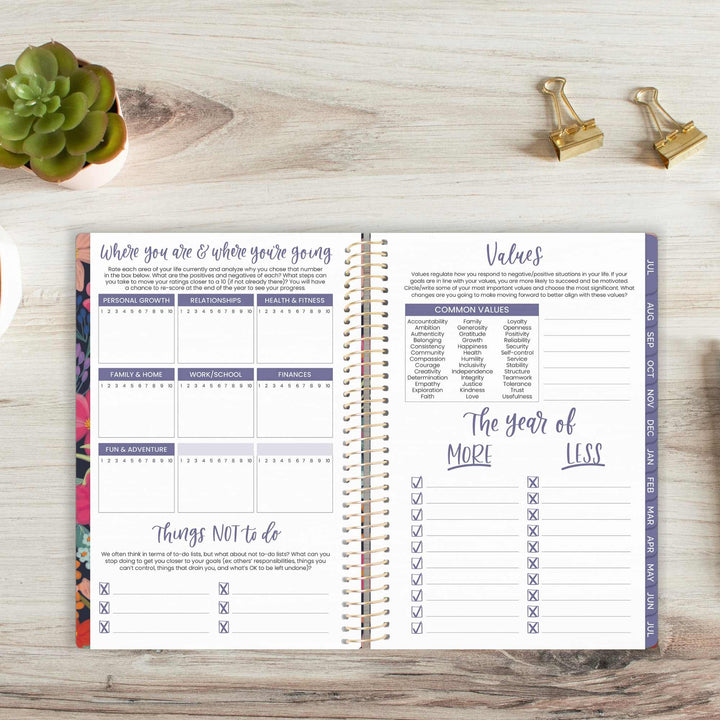 2026–27 Soft Cover Planner, 5.5" x 8.25" | Floral Fiesta - bloom daily planners