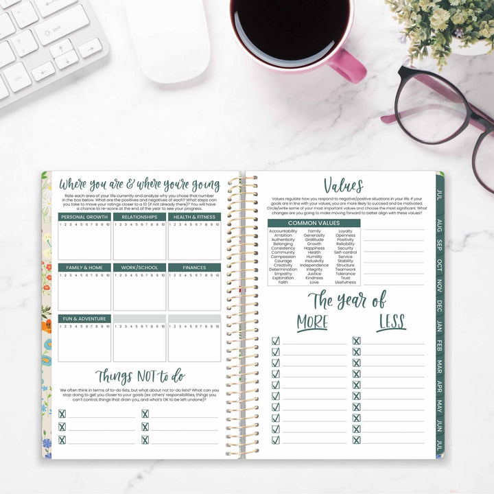 2026–27 Soft Cover Planner, 5.5" x 8.25" | Garden Party - bloom daily planners