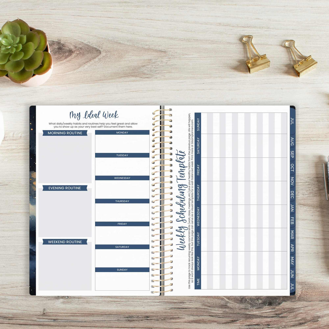 2026–27 Soft Cover Planner, 5.5" x 8.25" | Midnight Sky - bloom daily planners