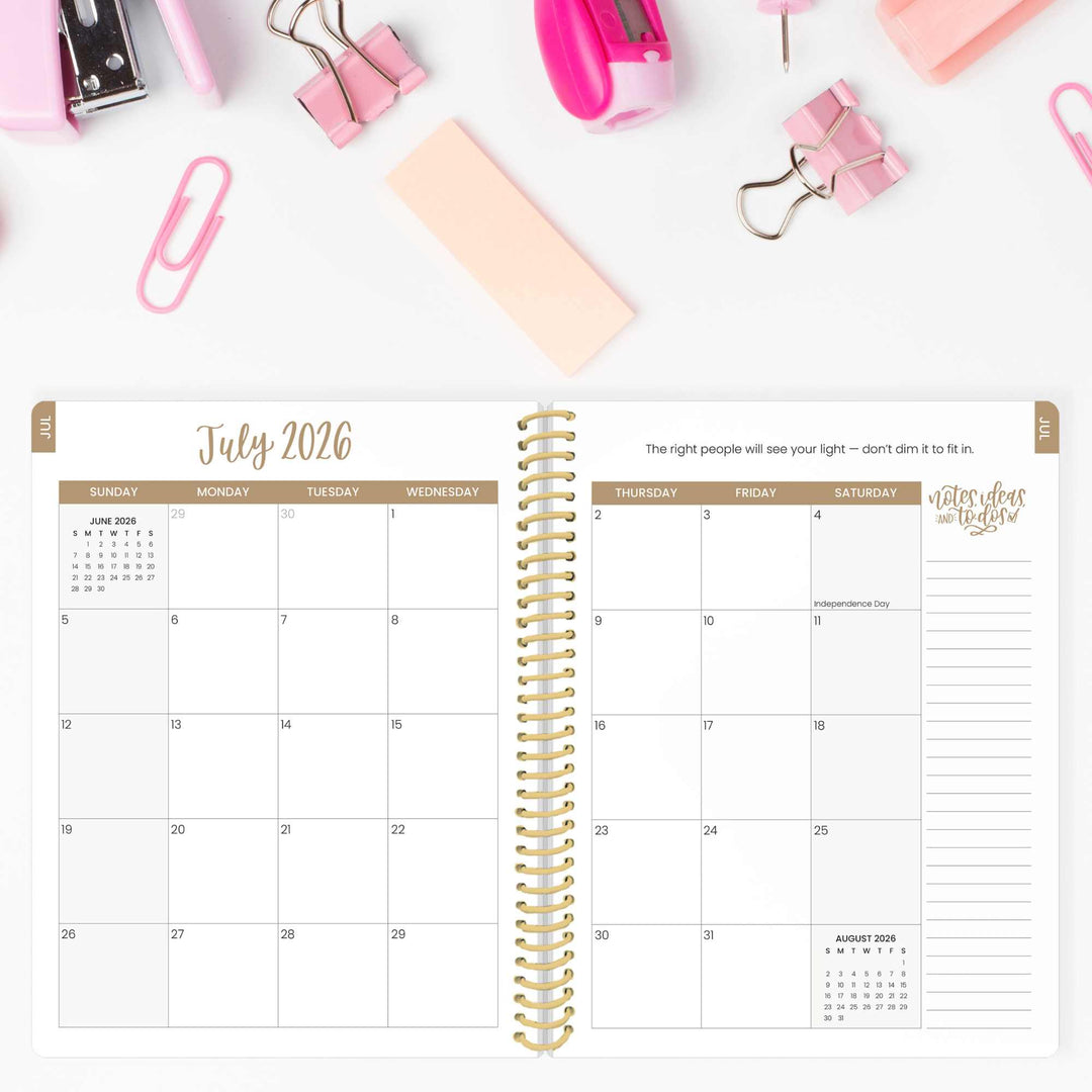 2026–27 Daisy Column Academic Planner, 7" x 9" | Checkered - bloom daily planners