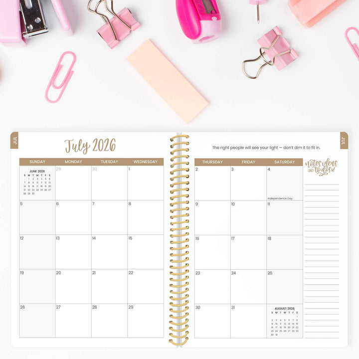 2026–27 Daisy Column Academic Planner, 7" x 9" | Checkered - bloom daily planners