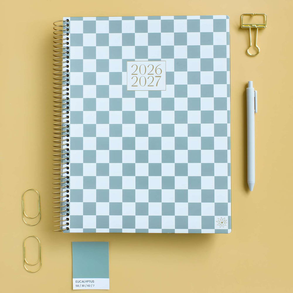 2026–27 Soft Cover Planner, 8.5" x 11" | Checkered - bloom daily planners