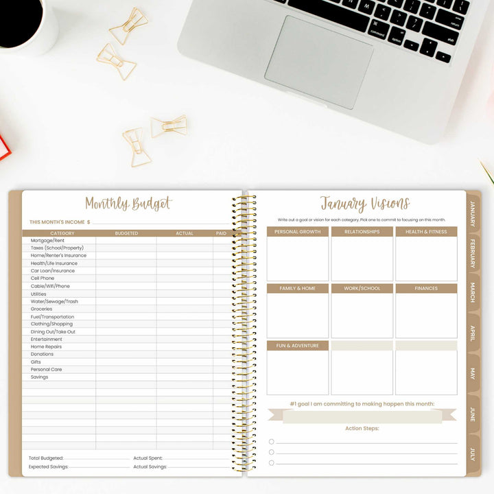 Undated Ultimate Planner & Calendar, Interchangeable Cover - bloom daily planners