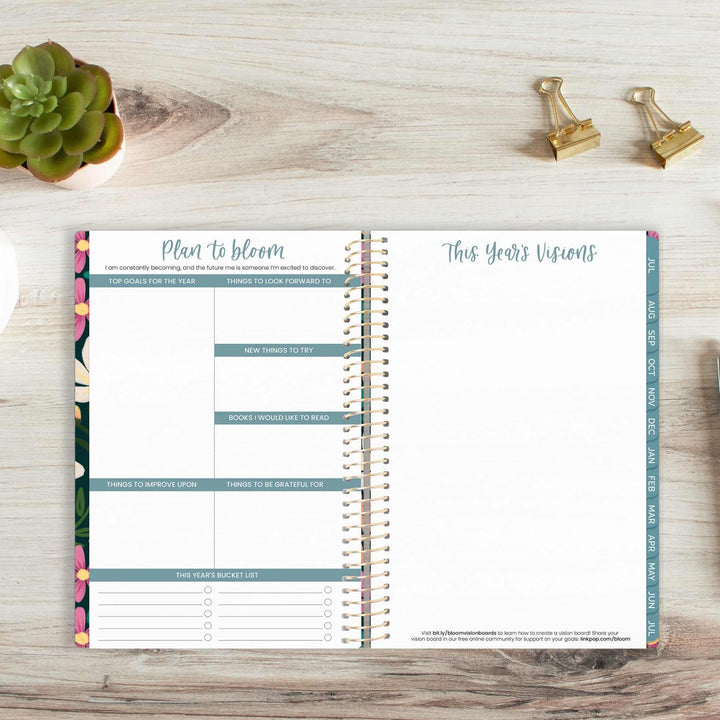 2026-27 Soft Cover Planner, 5.5" x 8.25" | Blooming Wildly - bloom daily planners