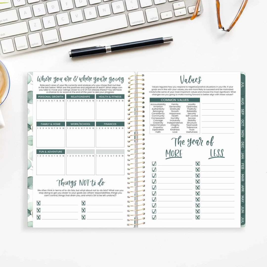 2026-27 Soft Cover Planner, 5.5" x 8.25" | Boho Greenery - bloom daily planners