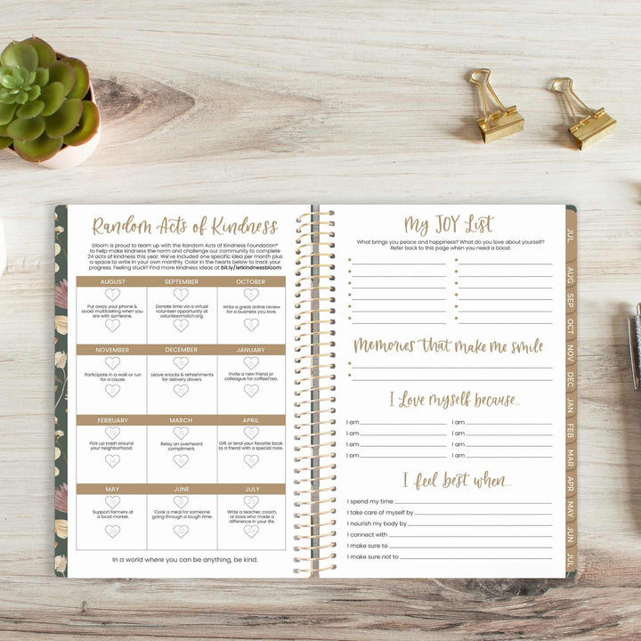 2026-27 Soft Cover Planner, 5.5" x 8.25" | Butterfly Garden - bloom daily planners