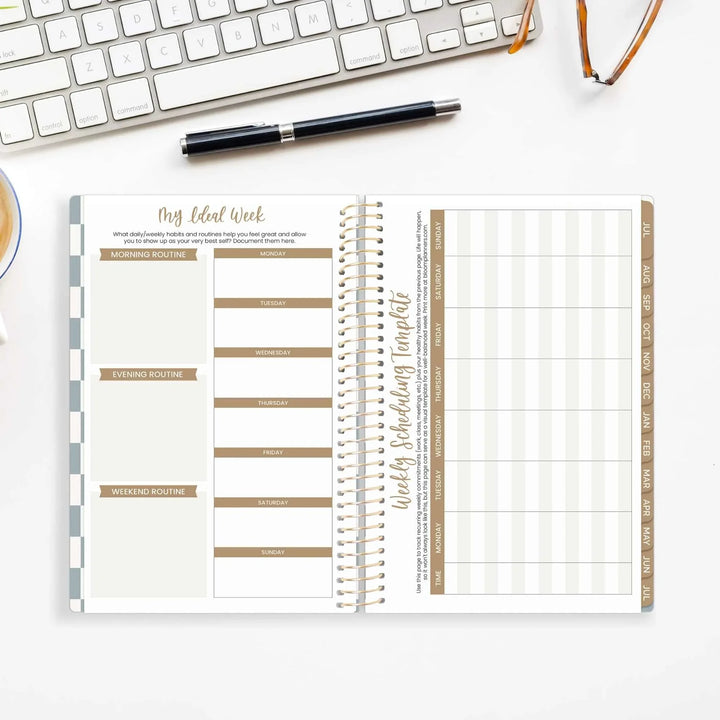 2026–27 Soft Cover Planner, 5.5" x 8.25" | Checkered - bloom daily planners