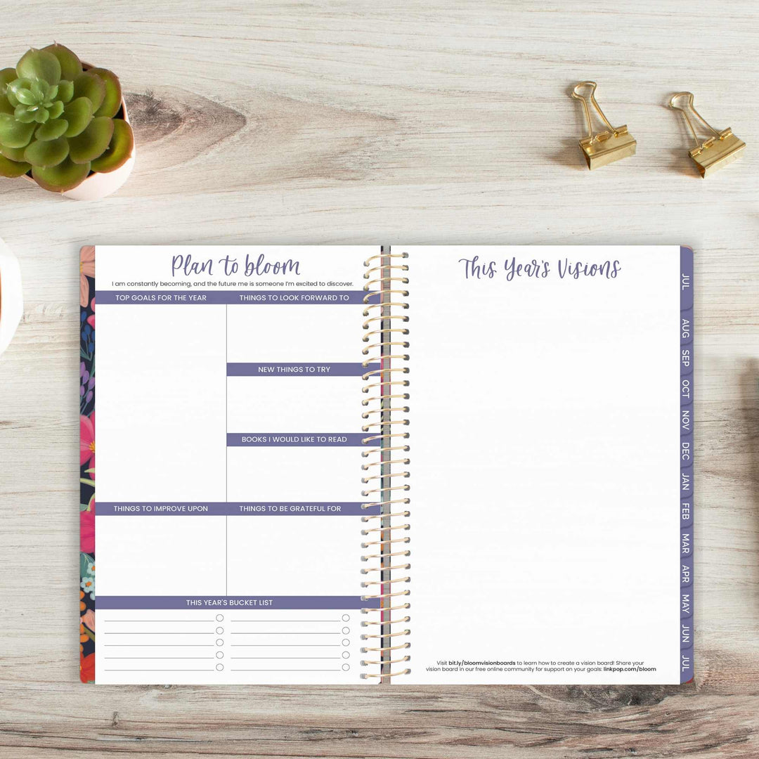 2026–27 Soft Cover Planner, 5.5" x 8.25" | Floral Fiesta - bloom daily planners