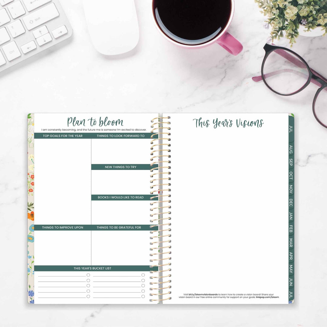 2026–27 Soft Cover Planner, 5.5" x 8.25" | Garden Party - bloom daily planners