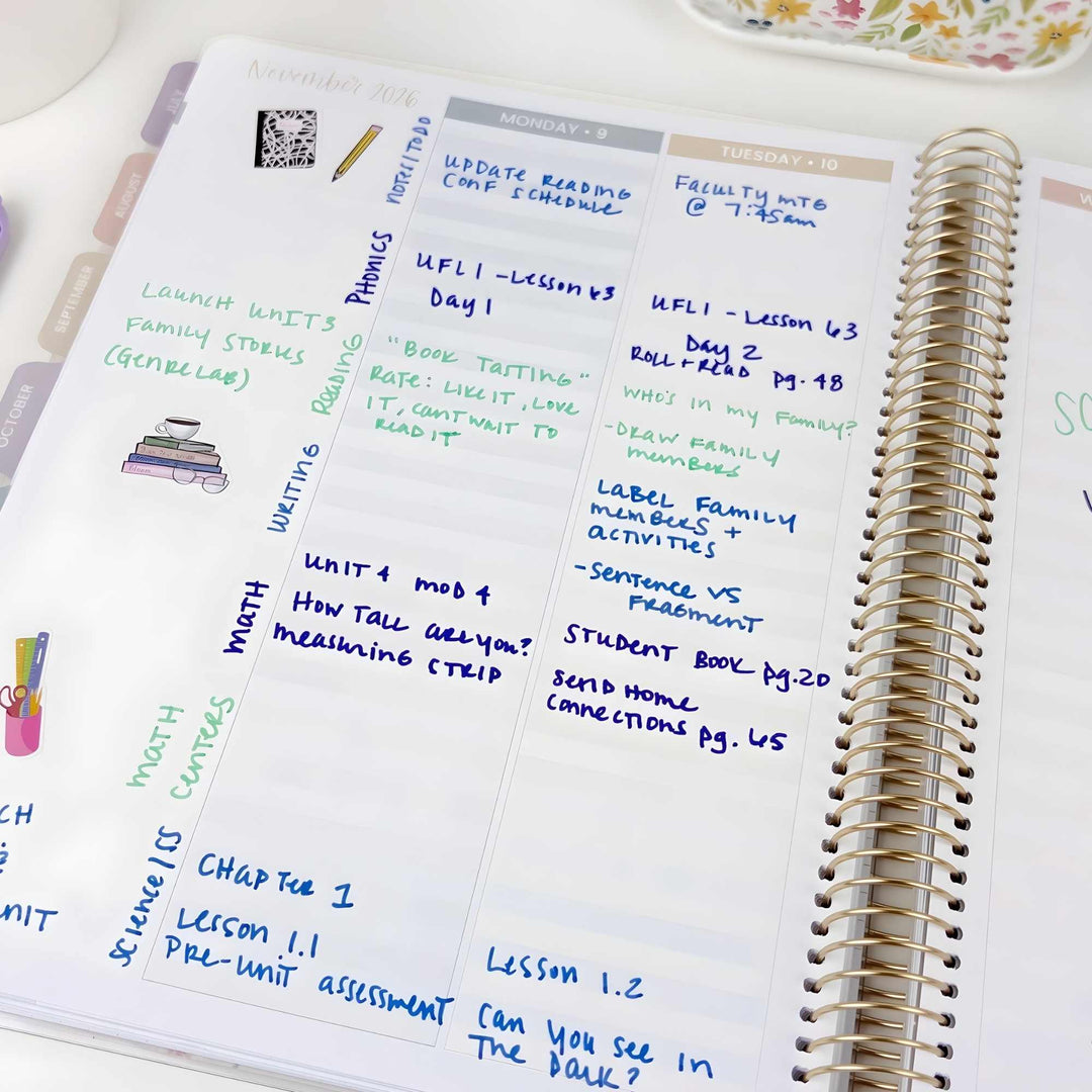 2026-27 Teacher Planner | Cool Tones | Interchangeable Cover - bloom daily planners