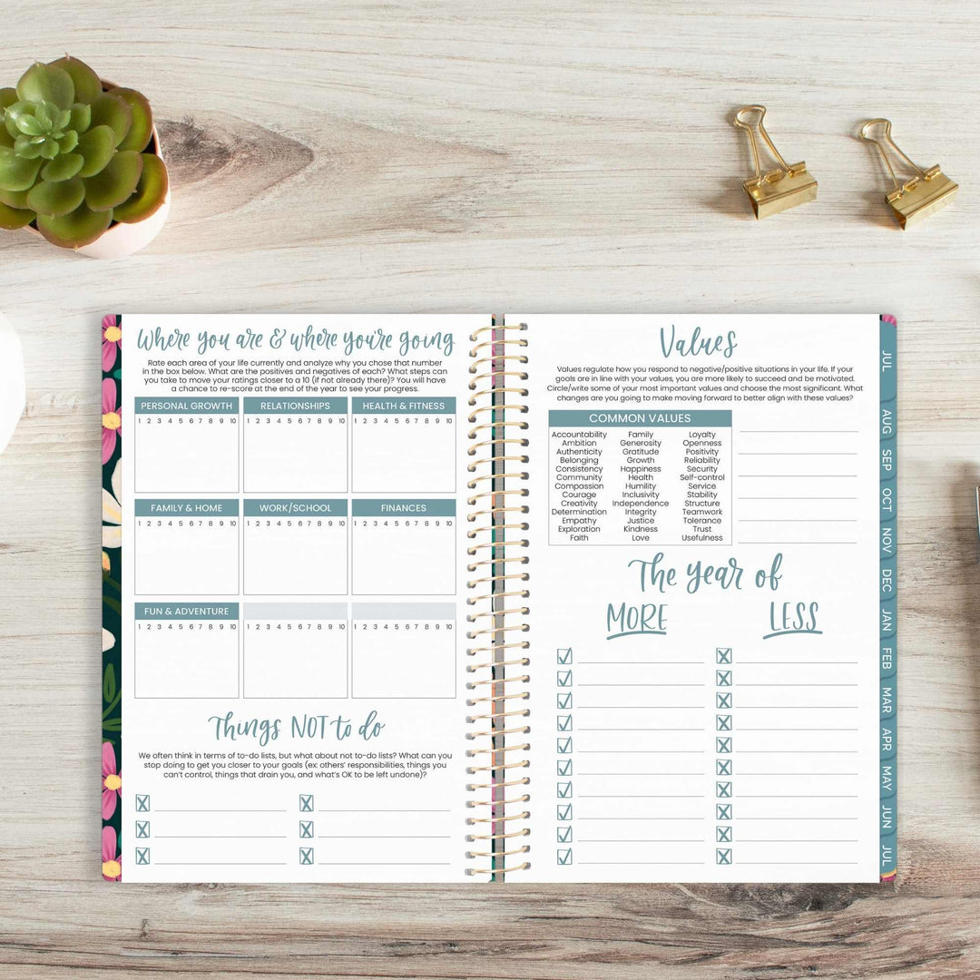 2026-27 Soft Cover Planner, 5.5" x 8.25" | Blooming Wildly - bloom daily planners