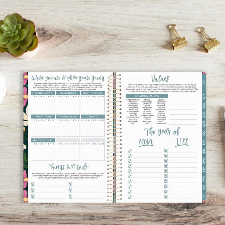 2026-27 Soft Cover Planner, 5.5" x 8.25" | Blooming Wildly - bloom daily planners