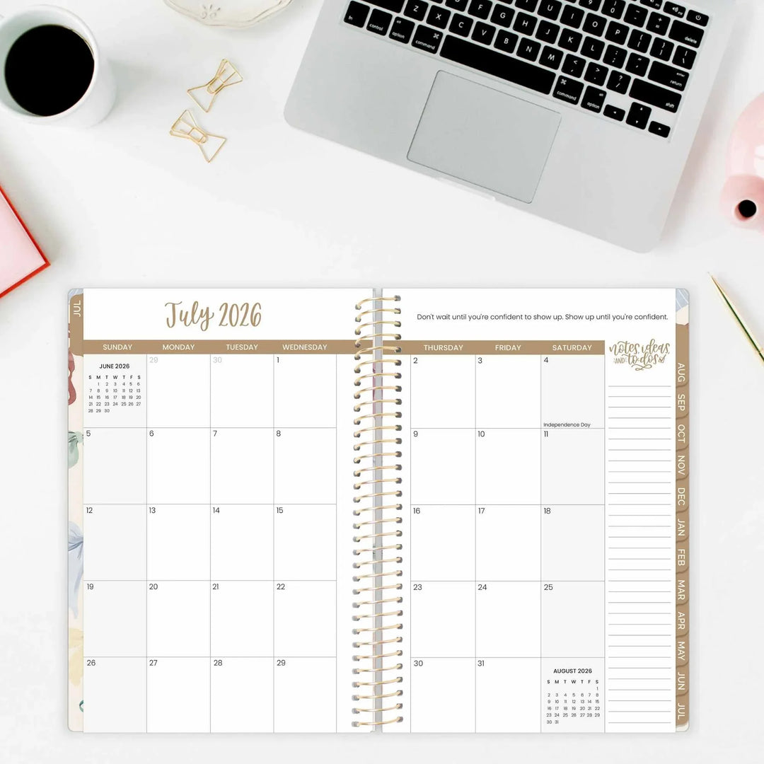 2026-27 Soft Cover Planner, 5.5" x 8.25" | Bows - bloom daily planners
