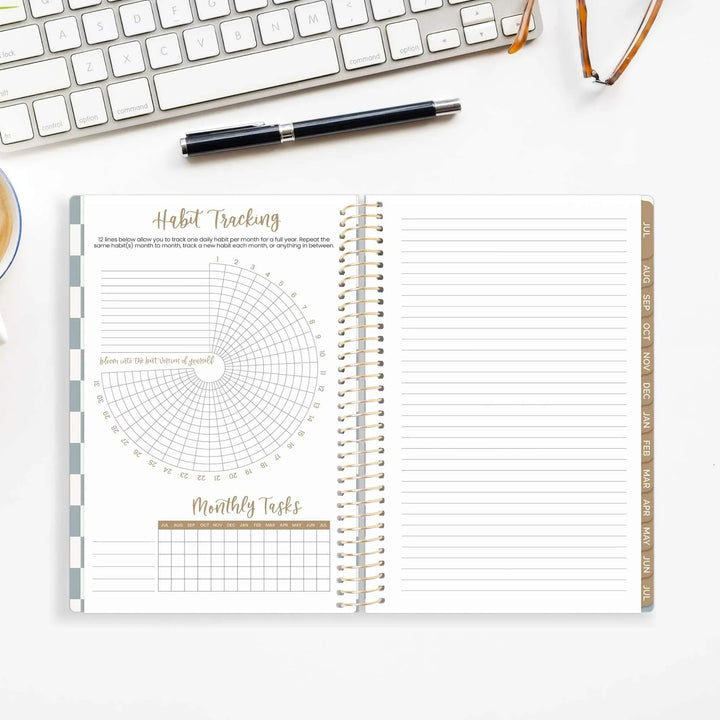 2026–27 Soft Cover Planner, 5.5" x 8.25" | Checkered - bloom daily planners