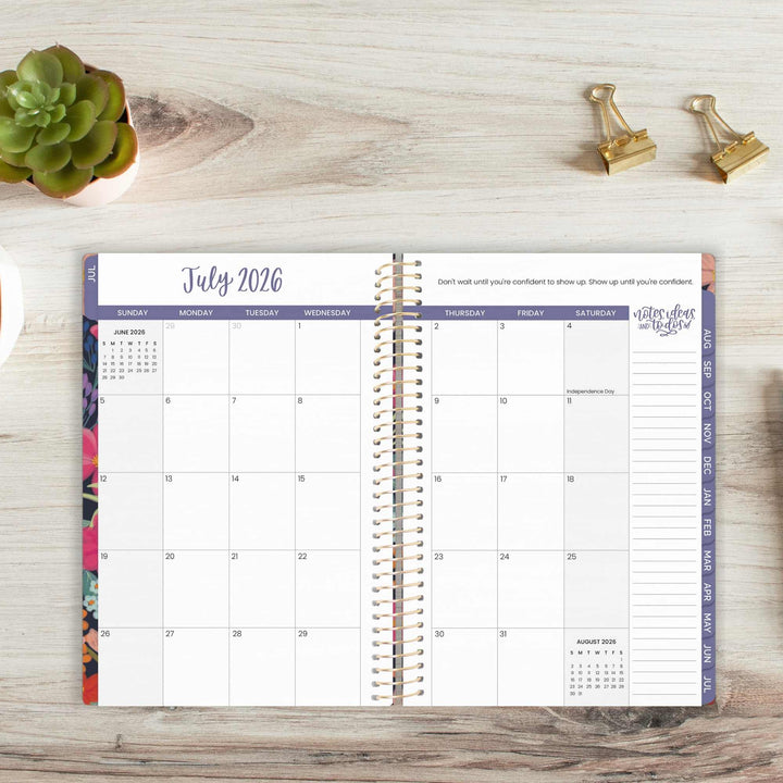 2026–27 Soft Cover Planner, 5.5" x 8.25" | Floral Fiesta - bloom daily planners
