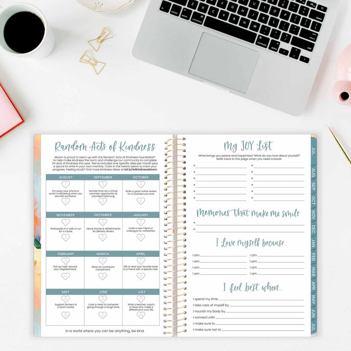 2026–27 Soft Cover Planner, 5.5" x 8.25" | Painted Peonies - bloom daily planners