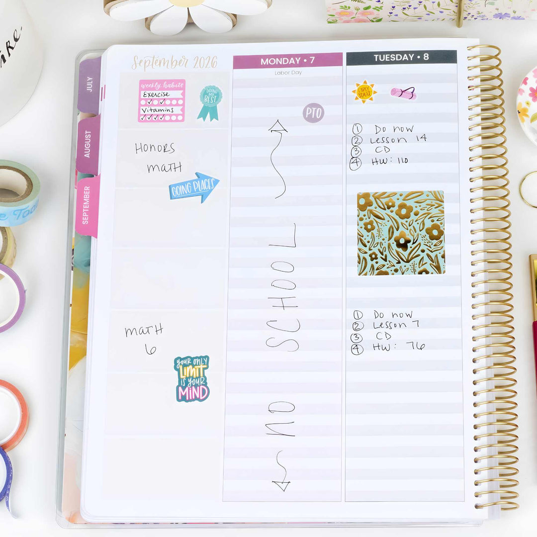 2026-27 Teacher Planner | Bold & Bright | Interchangeable Cover - bloom daily planners