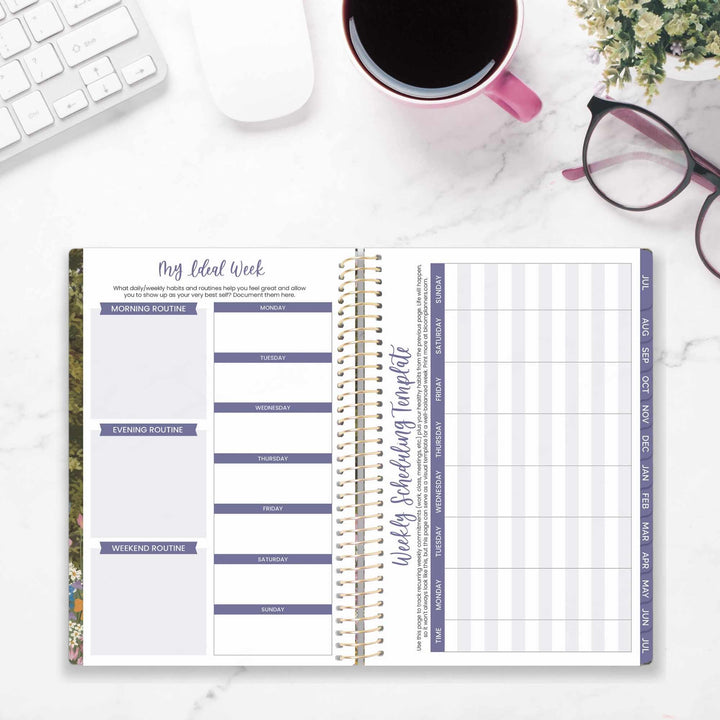 2026–27 Soft Cover Planner, 5.5" x 8.25" | Wildflower Mountainside - bloom daily planners