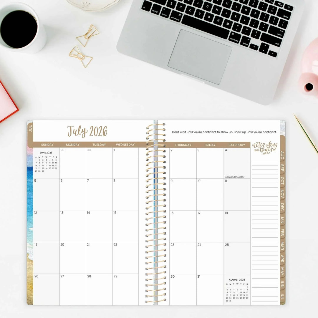 2026–27 Soft Cover Planner, 5.5" x 8.25" | Coastal Calm - bloom daily planners