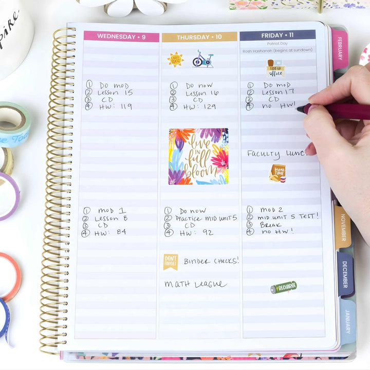 2026-27 Teacher Planner | Bold & Bright | Interchangeable Cover - bloom daily planners