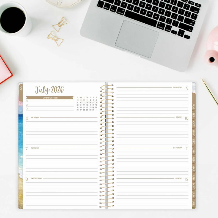 2026–27 Soft Cover Planner, 5.5" x 8.25" | Coastal Calm - bloom daily planners