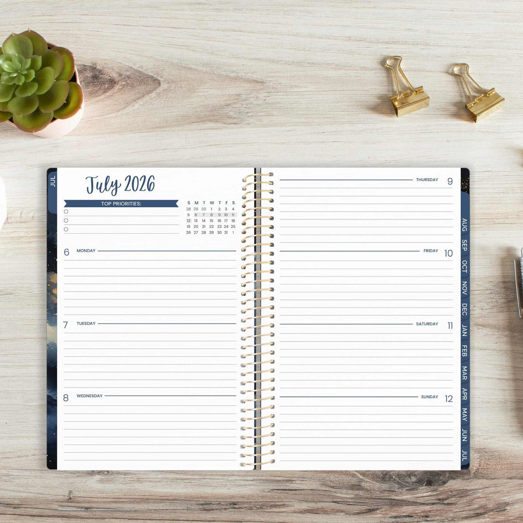 2026–27 Soft Cover Planner, 5.5" x 8.25" | Midnight Sky - bloom daily planners