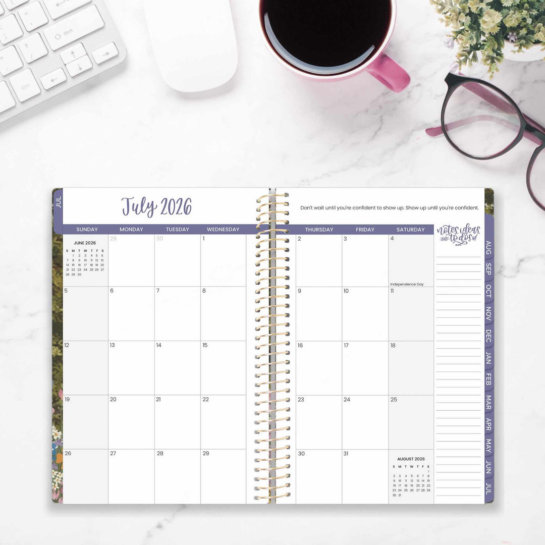 2026–27 Soft Cover Planner, 5.5" x 8.25" | Wildflower Mountainside - bloom daily planners