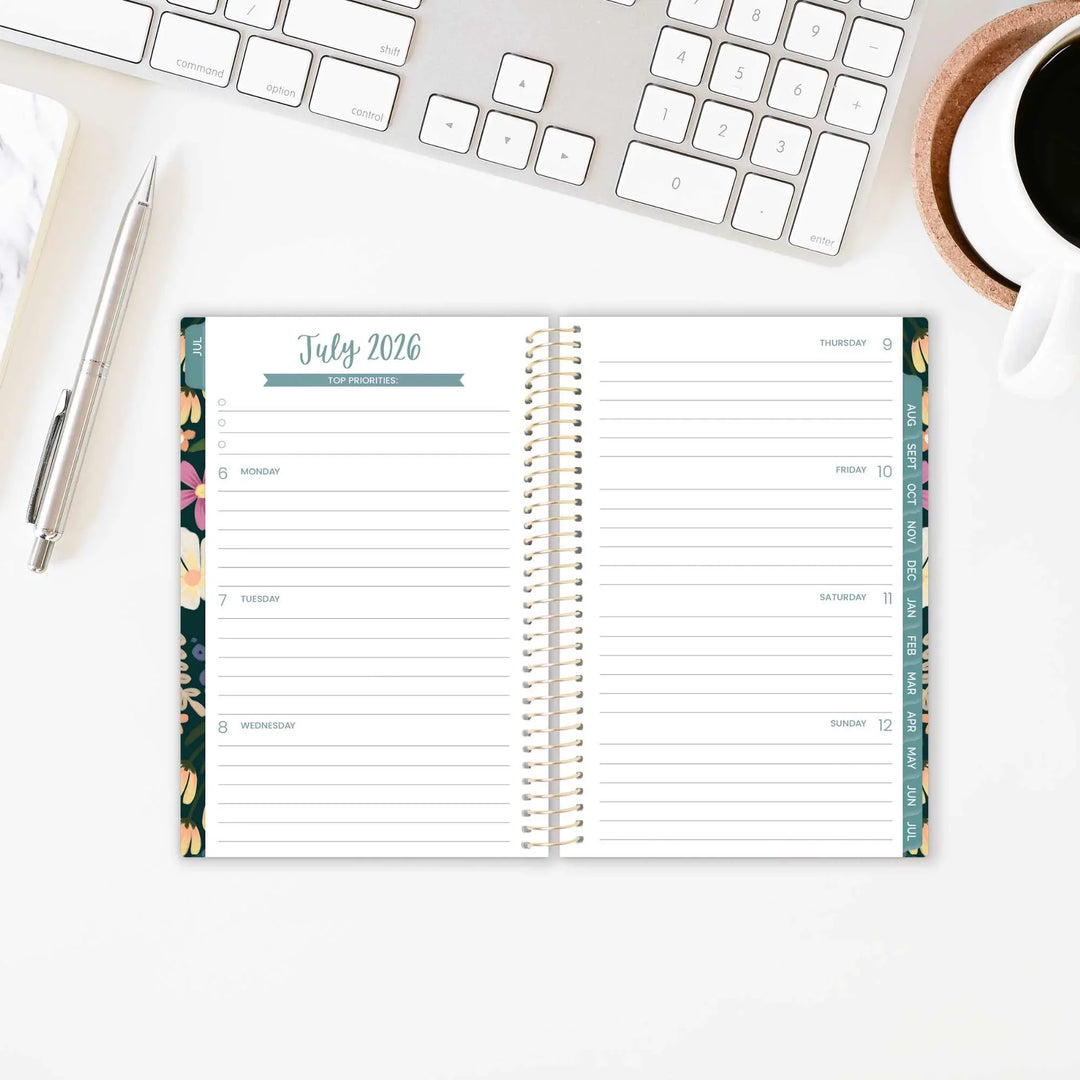 2026-27 Soft Cover Planner, 4" x 6" | Blooming Wildly - bloom daily planners