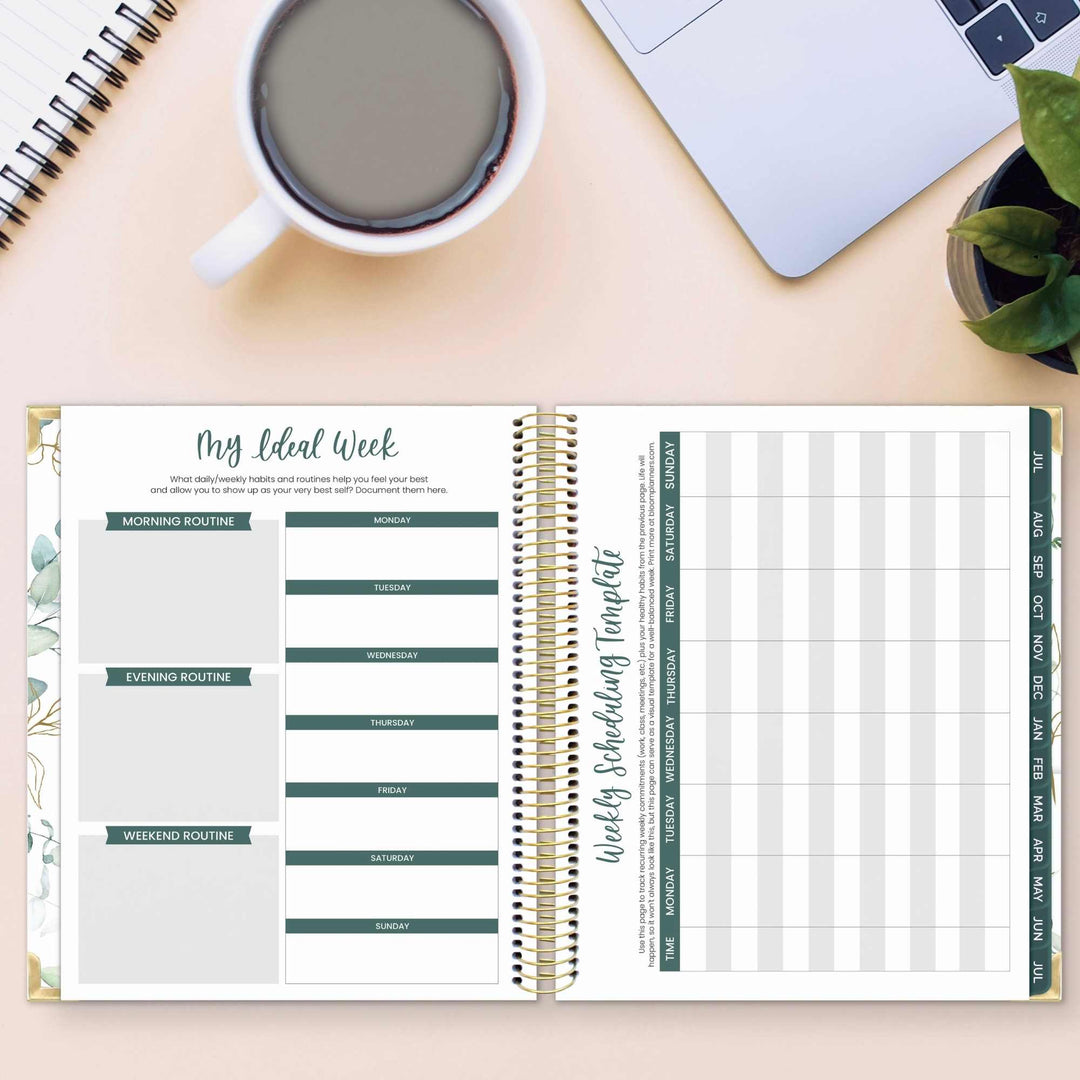 2026–27 Vision Goal Planner, 7.5" x 9" | Eucalyptus - bloom daily planners
