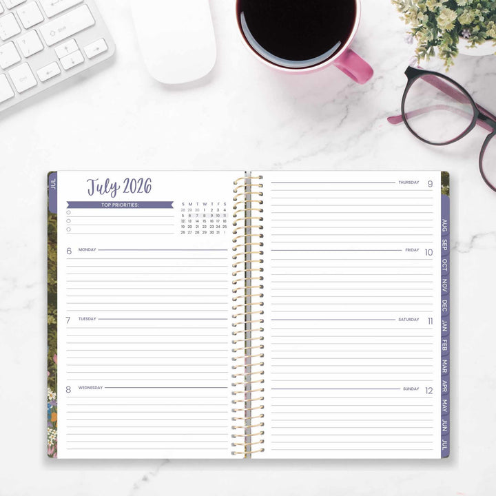 2026–27 Soft Cover Planner, 5.5" x 8.25" | Wildflower Mountainside - bloom daily planners