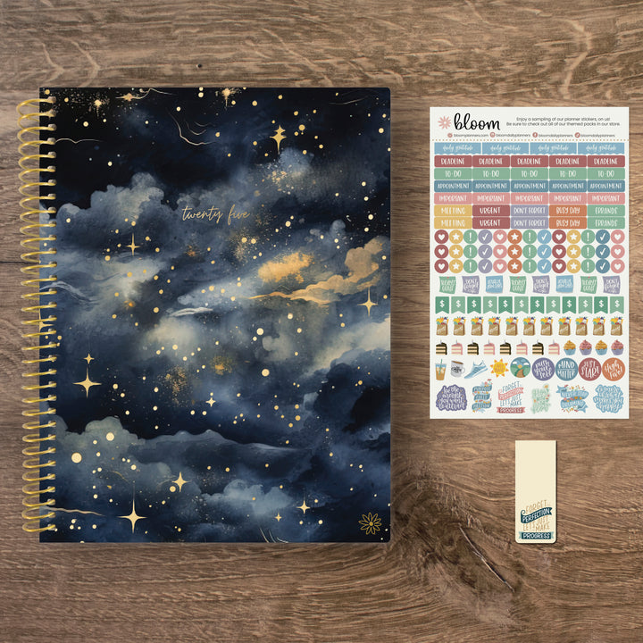 2025 Soft Cover Planner, 8.5" x 11", Midnight Sky