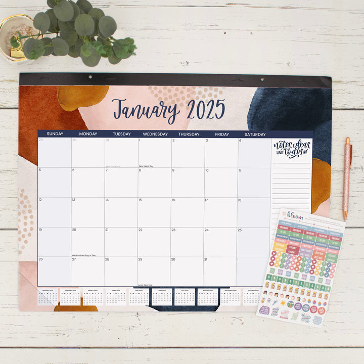 2025 Desk Calendar, 16" x 21", Seasonal