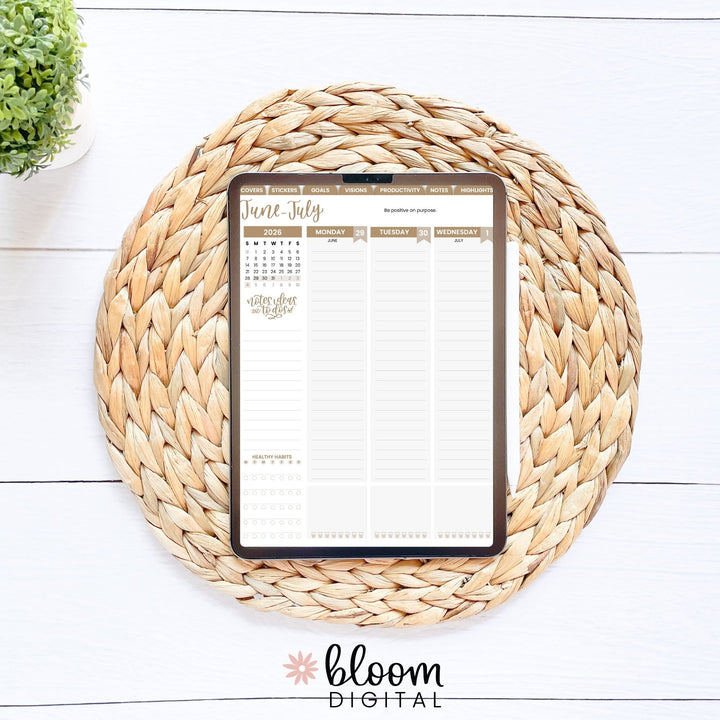 Digital Planner | Dated 2026-27 Vision Planner