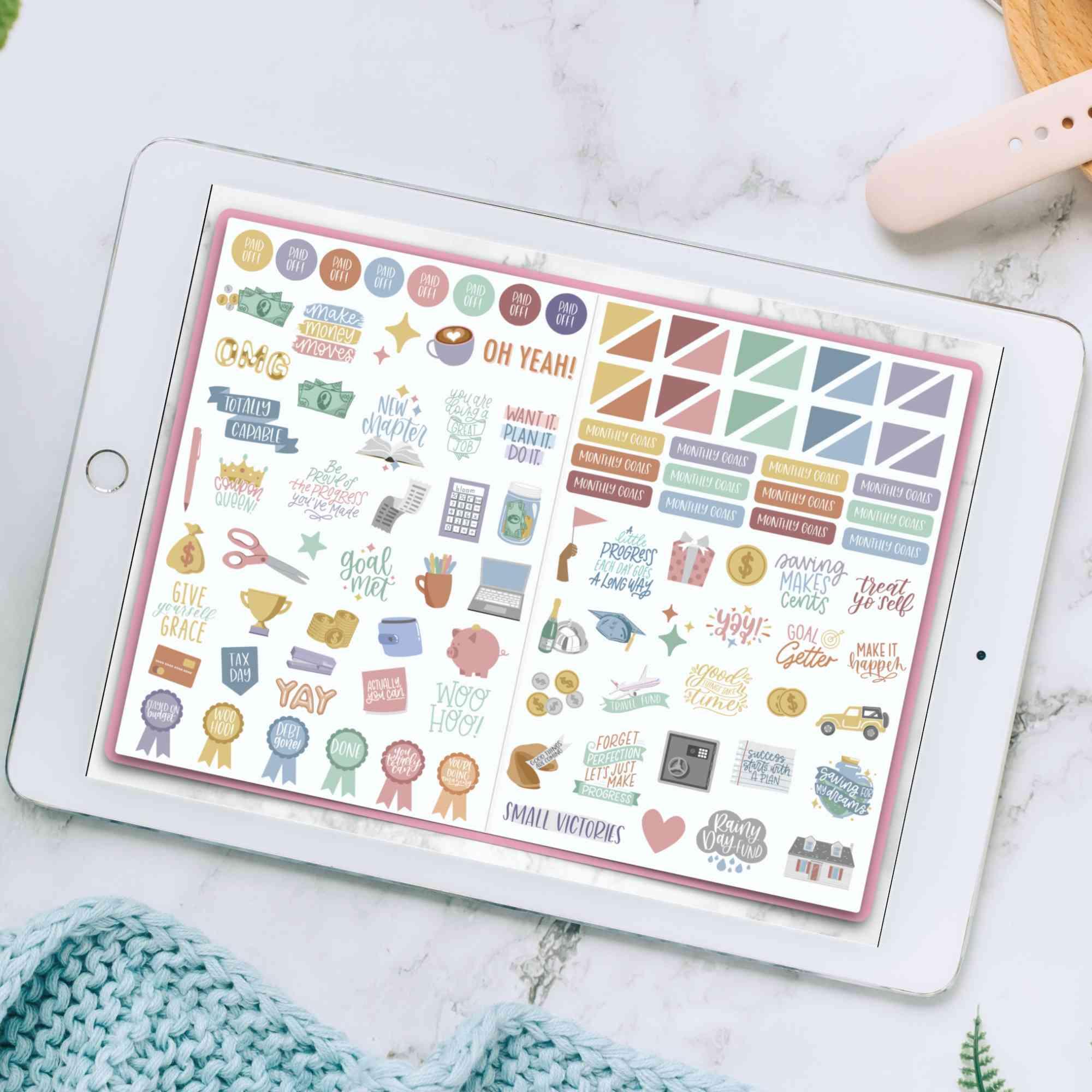 Digital Budgeting Stickers V2 for Digital Planning in GoodNotes - bloom ...